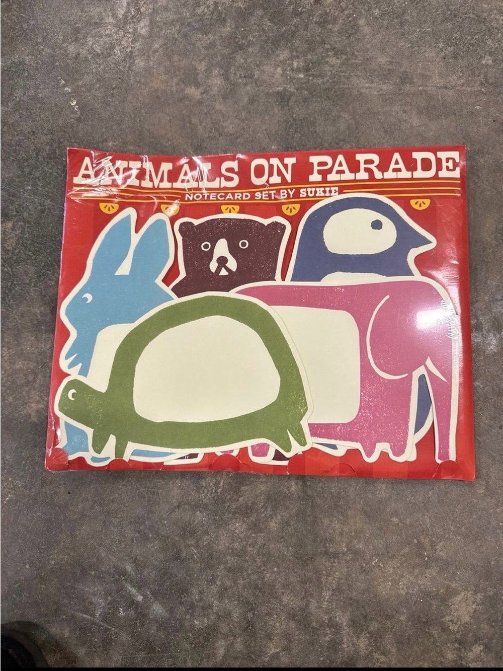 Kids Animals On Parade Notecard Set by - Multicolor